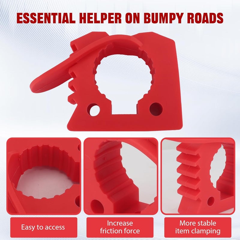GLOBLED Quick-Release Rubber Clamps, Heavy-Duty Quick Fist Mount Shove Holder Mount Fit 1-1/5''-1-3/5'' For Diameter Tools And Equipment-8PCS - Image 2